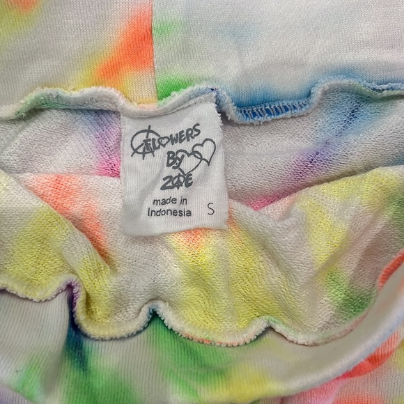 Flowers by Zoe, neon tie-dye, strapless ROMPER, small/ 6 - Picture 4 of 8